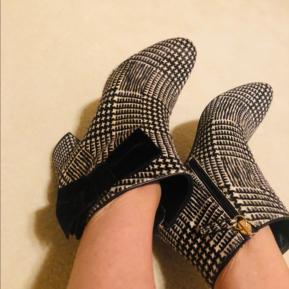 Kate Spade Holly Houndstooth Calf Hair Booties - Picture 16 of 16